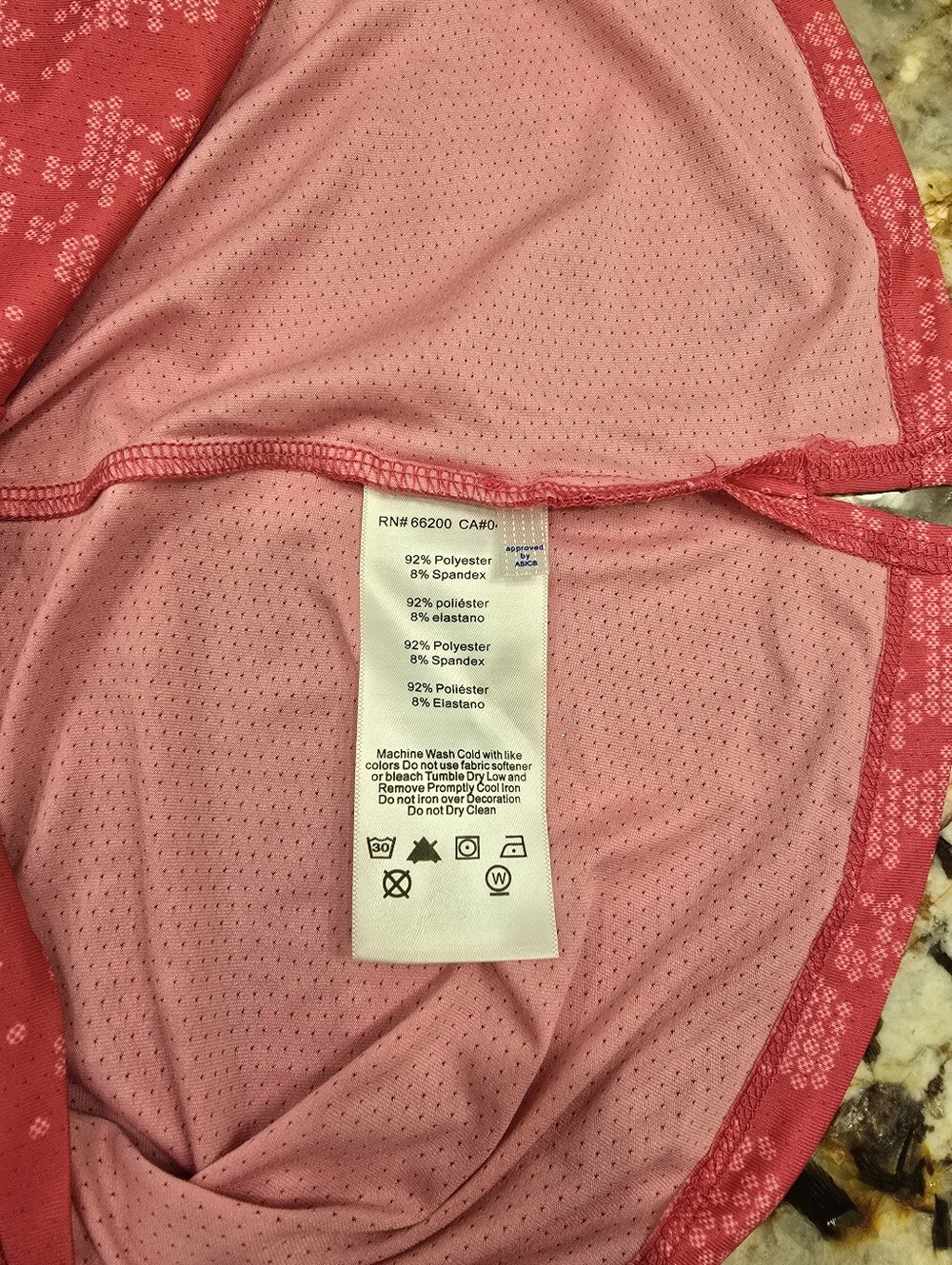 NWT ASICS athletic tank top deep fuchsia/ raspberry pink XS - Picture 6 of 6